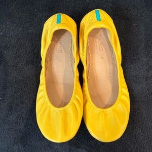 Tieks Yellow Leather Flats Classic Ballet Design